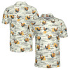 Funny Chicken Rooster Beside Haystacks Pattern Golf Men's Polo Shirt S-5XL