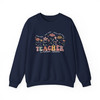 Custom Wildflower Teacher Sweatshirt, Groovy Personalized Grade Name Gift For Adults And Kids  Sweatshirt