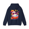 Summerween Ghost Coconut Drink Sublimation Design, Cute Halloween Beach Ghost, Adults And Kids Hoodie