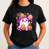 Cute Witch Ghost with Candy and Pumpkins Halloween Shirt for Adults And Kids T-Shirt