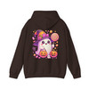 Cute Witch Ghost with Candy and Pumpkins Halloween Hoodie for Adults And Kids Hoodie