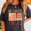 Be Salty Stay Lit Christian, Bible Verse Boho Faith Aesthetic, Word On Back Design, Unisex T-Shirt