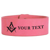 Custom Masonic Octogram Star Symbol Freemason Lodge Gift Engraved Leatherette Cuff Wristband