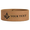 Custom Masonic Octogram Star Symbol Freemason Lodge Gift Engraved Leatherette Cuff Wristband