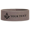 Custom Masonic Octogram Star Symbol Freemason Lodge Gift Engraved Leatherette Cuff Wristband