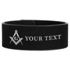 Custom Masonic Octogram Star Symbol Freemason Lodge Gift Engraved Leatherette Cuff Wristband