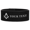 Custom Masonic Simple Shape Symbol Freemason Lodge Gift Engraved Leatherette Cuff Wristband