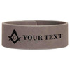 Custom Masonic Simple Shape Symbol Freemason Lodge Gift Engraved Leatherette Cuff Wristband