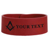Custom Masonic Simple Shape Symbol Freemason Lodge Gift Engraved Leatherette Cuff Wristband
