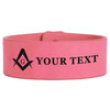 Custom Masonic Simple Shape Symbol Freemason Lodge Gift Engraved Leatherette Cuff Wristband