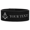 Custom Masonic Measure Lines Symbol Freemason Lodge Gift Engraved Leatherette Cuff Wristband
