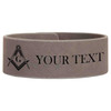 Custom Masonic Measure Lines Symbol Freemason Lodge Gift Engraved Leatherette Cuff Wristband