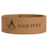 Custom Masonic Lines Pattern Symbol Freemason Lodge Gift Engraved Leatherette Cuff Wristband