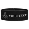 Custom Masonic Lines Marking Symbol Freemason Lodge Gift Engraved Leatherette Cuff Wristband