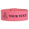 Custom Masonic Lines Marking Symbol Freemason Lodge Gift Engraved Leatherette Cuff Wristband