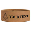 Custom Masonic Lines Marking Symbol Freemason Lodge Gift Engraved Leatherette Cuff Wristband