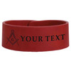 Custom Masonic Curve Pattern Symbol Freemason Lodge Gift Engraved Leatherette Cuff Wristband