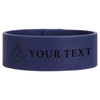 Custom Masonic Curve Pattern Symbol Freemason Lodge Gift Engraved Leatherette Cuff Wristband