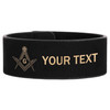 Custom Masonic Target Pattern Symbol Freemason Lodge Gift Engraved Leatherette Cuff Wristband