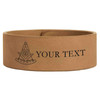 Custom Past Master Symbol Standard Pattern Freemason Lodge Gift Engraved Leatherette Cuff Wristband