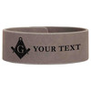 Custom Masonic Grunge Pattern Symbol Freemason Lodge Gift Engraved Leatherette Cuff Wristband