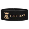 Custom Rose of the Seven Seals Symbol Freemason Chapter Gift Engraved Leatherette Cuff Wristband