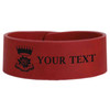 Custom Rose of the Seven Seals Symbol Freemason Chapter Gift Engraved Leatherette Cuff Wristband