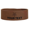 Custom OES PHA Pentagon Up Symbol Chapter Gift Engraved Leatherette Cuff Wristband