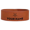 Custom OES PHA Pentagon Up Symbol Chapter Gift Engraved Leatherette Cuff Wristband