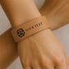 Custom Order of the Amaranth Symbol Freemason Court Gift Engraved Leatherette Cuff Wristband