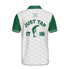 Custom Name Just Tap It In Crazy Golf Argyle Pattern Men's Polo Shirt S-5XL