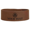 Custom Cryptic Council Royal Select Masters Symbol Freemason Gift Engraved Leatherette Cuff Wristband