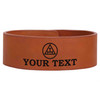 Custom Holy Royal Arch Triple Tau Symbol Chapter Gift Engraved Leatherette Cuff Wristband