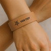 Custom OES Worthy Patron Masonic Symbol Chapter Gift Engraved Leatherette Cuff Wristband