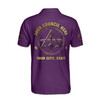 Custom Name Court York Rite Marble Purple Logo Men's Polo Shirt S-5XL