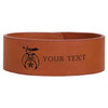Custom Daughters of the Sphinx Bolden Symbol Freemason Temple Gift Engraved Leatherette Cuff Wristband
