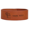 Custom Heroines of Jericho Spinning Wheel Symbol Freemason Court Gift Engraved Leatherette Cuff Wristband