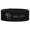 Custom Heroines of Jericho Spinning Wheel Symbol Freemason Court Gift Engraved Leatherette Cuff Wristband