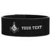 Custom Mason Symbol Masonic Measure Edges Freemason Lodge Gift Engraved Leatherette Cuff Wristband
