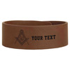 Custom Mason Symbol Masonic Sun Badge Freemason Lodge Gift Engraved Leatherette Cuff Wristband