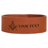 Custom Mason Symbol Masonic Hexagram Star Freemason Lodge Gift Engraved Leatherette Cuff Wristband