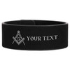 Custom Mason Symbol Masonic Hexagram Star Freemason Lodge Gift Engraved Leatherette Cuff Wristband