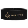 Custom Mason Symbol Masonic Hexagram Star Freemason Lodge Gift Engraved Leatherette Cuff Wristband