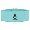 Custom Mason Symbol Masonic Outlined Pattern Freemason Lodge Gift Engraved Leatherette Cuff Wristband