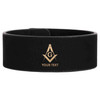 Custom Mason Symbol Masonic Outlined Pattern Freemason Lodge Gift Engraved Leatherette Cuff Wristband