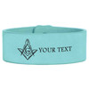 Custom Mason Symbol Masonic Chiseled Pattern Freemason Lodge Gift Engraved Leatherette Cuff Wristband