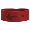 Custom Mason Symbol Masonic Chiseled Pattern Freemason Lodge Gift Engraved Leatherette Cuff Wristband