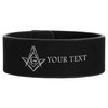Custom Mason Symbol Masonic Chiseled Pattern Freemason Lodge Gift Engraved Leatherette Cuff Wristband