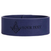Custom Mason Symbol Masonic Chiseled Pattern Freemason Lodge Gift Engraved Leatherette Cuff Wristband