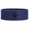 Custom Mason Symbol Masonic Thick Round Freemason Lodge Gift Engraved Leatherette Cuff Wristband